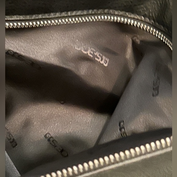 Joe’s Jeans Josie Vegan Leather Crossbody bag in black with silver - Picture 7 of 7